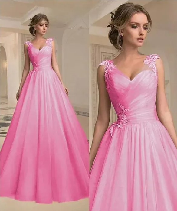 A Linie Kleid Abendkleid Elegant für Hochzeitsgäste in Rosa mit Spitze