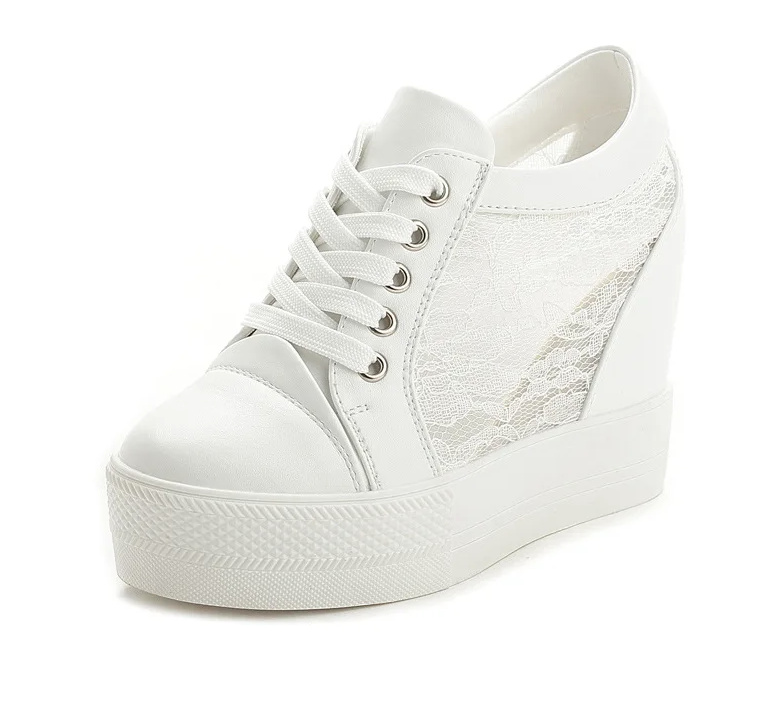 Atmungsaktive Brautschuhe Alyssa Hohe Sneakers mit Spitze