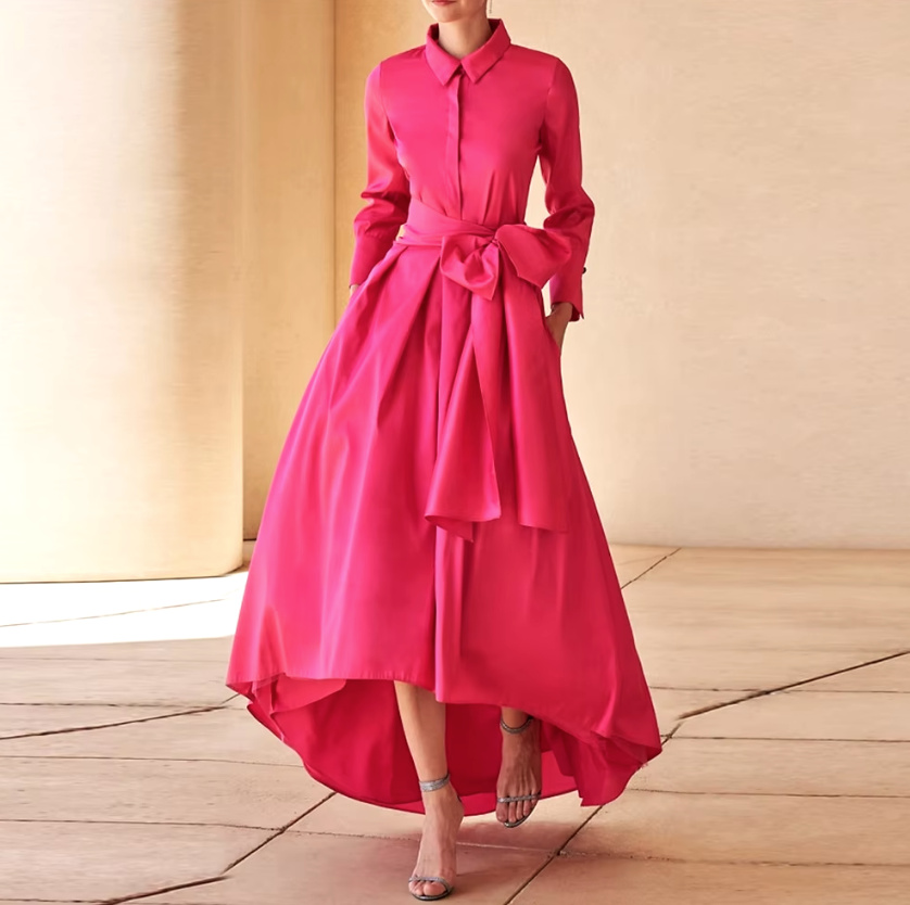 A Linie Vokuhila Kleid Erin Elegant für Hochzeitsgäste in Pink